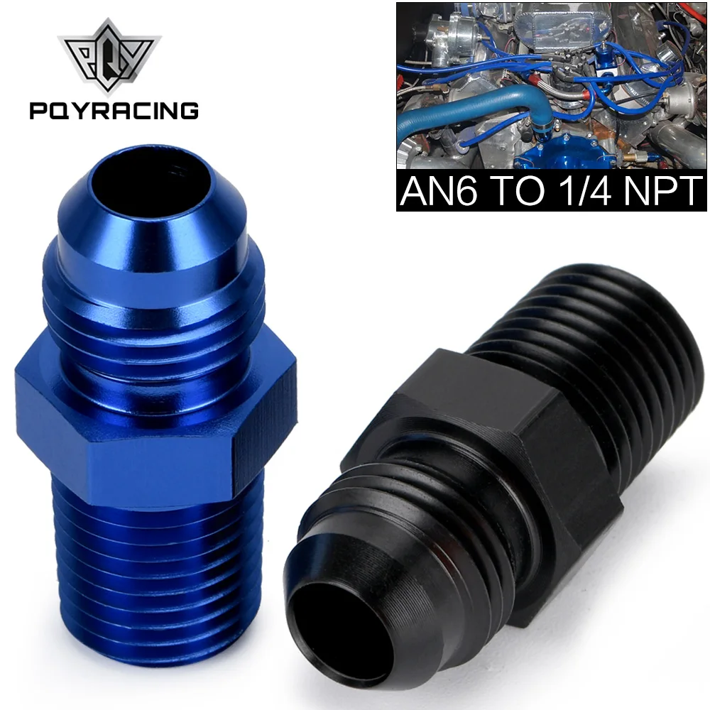 PQY AN6 на 1/4 NPT прямой адаптер бликовая Установка Авто шланг фитинг мужской SL816 06 04