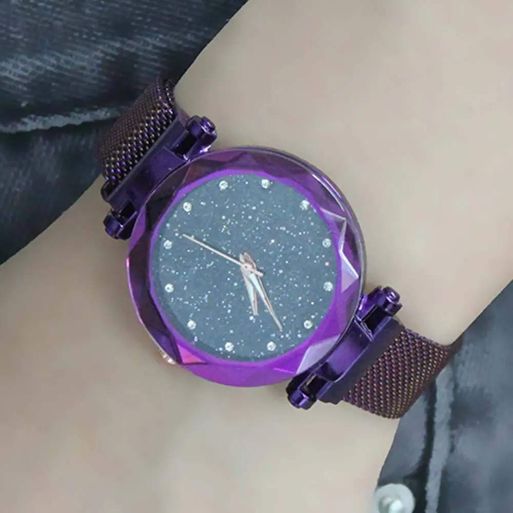 

Wechat Business Hot Selling Magnet Online Celebrity Douyin Celebrity Style Watch Star Fashion Mesh Belt Lazy Watch Women's a Gen