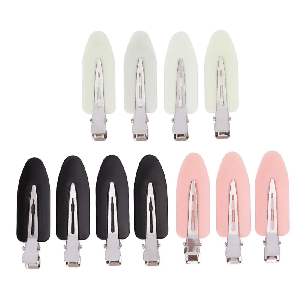 4Pcs Plastic Hair Clip Mixed Color No Bend Hair Bang Clips Seamless Hair Pin For Home or Salon