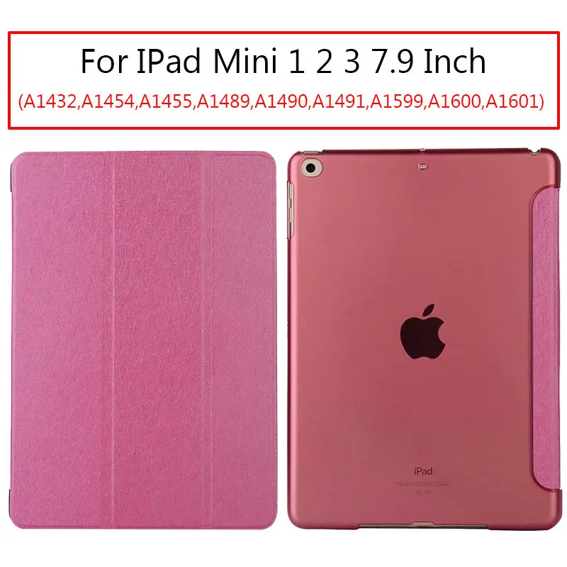 Ультратонкий чехол для IPad Mini 1/2/3 чехол из искусственной кожи чехол-подставка эластичная кожа геометрический флип-чехол для Apple IPad Mini 2 3 Чехол - Цвет: Mini 1 2 3 Rose