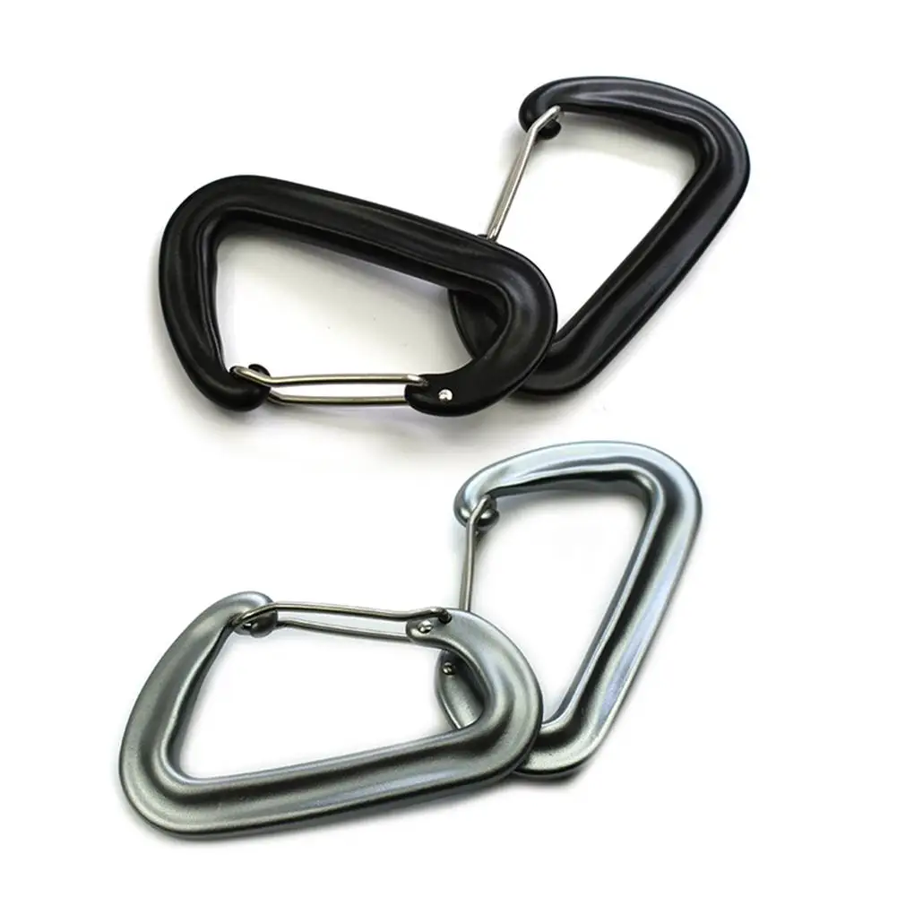 Aviation Aluminum 7075 Climbing Hanging Hammock Safety Buckle Outdoor Hiking Climbing Carabiner Camping Keychain Color Random