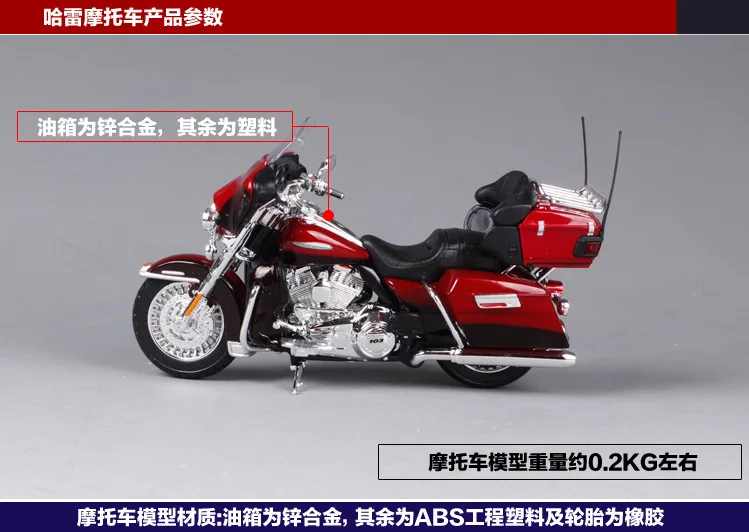 Maisto 1:12 Harley Davidson 2013 FLHRC King классические женские мотоциклетные сапожки металлические модельные игрушки для детей, игрушки в подарок на день рождения Коллекция