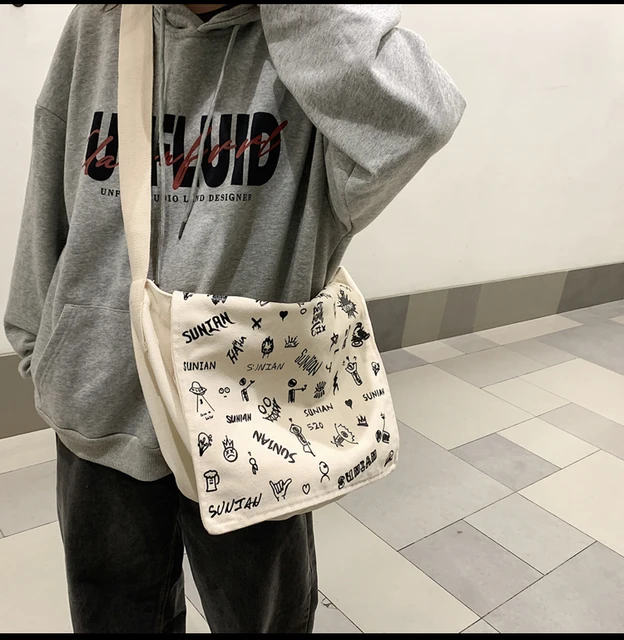 M0016161-481 JM 4 Colors The Small Canvas Graffiti Tote Bag Handbag  Shoulder Bag, Women's Fashion, Bags & Wallets, Tote Bags on Carousell