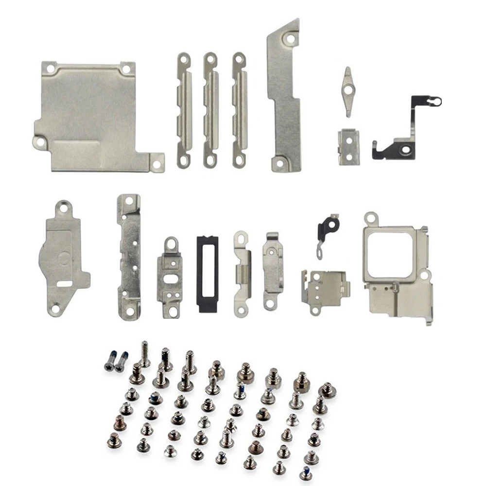 2 шт./компл. полный комплект маленький металлический внутренний сменный кронштейн части защитный лист комплект+ полный набор винтов для Iphone 5 5c 5S