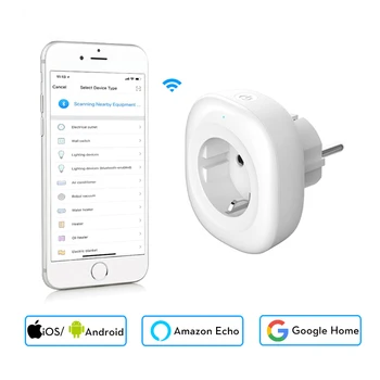 

New Mini Wifi Smart Socket EU Power Plug Mobile APP Remote Control Energy Monitor Works with Amazon Alexa Google Home