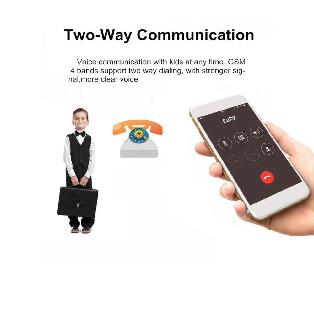 ENOCH S6 1.54 inch Touch Screen SOS GPRS Location Flashlight Camera Kids Game Children Smart Watch