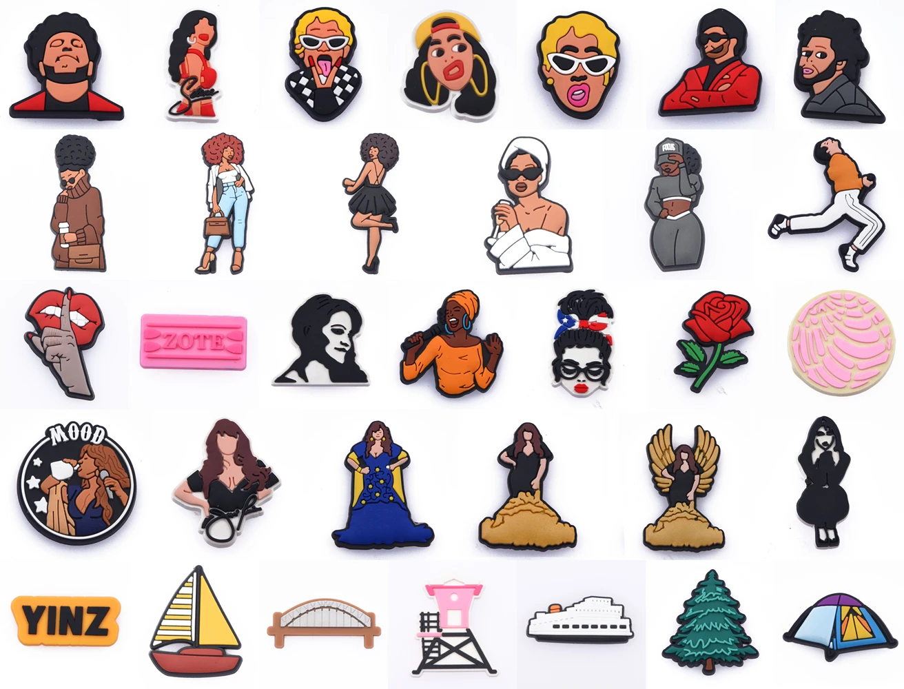 

Лидер продаж, 1 шт., Кроксы для обуви, подвески, украшение для обуви в виде супер звезды, популярные аксессуары в стиле знаменитостей, детский подарок