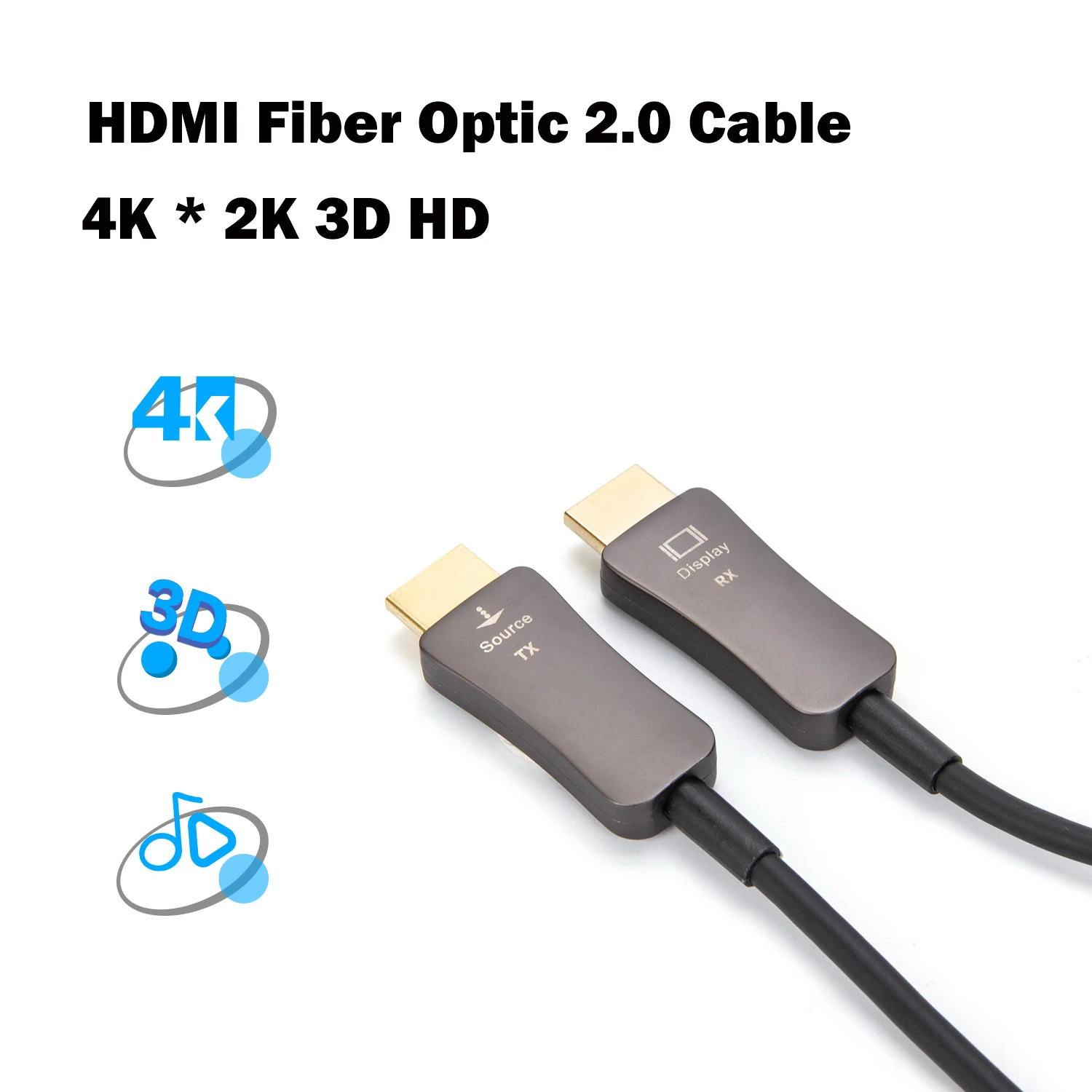 Hdmi da Fibra Hdmi da Caixa da Tevê de Hd-cabo Hdr para o Projetor Ótica-cabo Compatível 2.0b 18gbps Ultra Alta Velocidade Ps4 4k 60hz 2.0 - Image 2