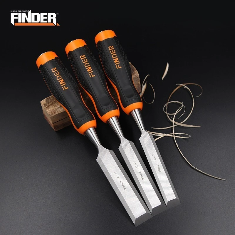 

FINDER Carpentry Flat Chisel Set Tpr Plastic Fiber Handle DIY Carpenter Woodwork Tools Tool Wood Plane Woodworking Carving Knife