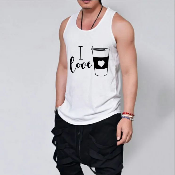 

MEN'S Wear Summer Solid Color Black And White 2020 Hot Selling Printed Pattern SleevelessExport