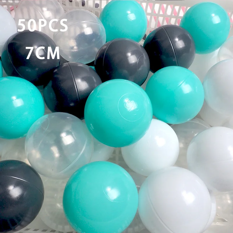 50 шт./лот, пластиковый морской шар, мягкий, экологичный, красочный шар, веселые детские игрушки, для детей, в помещении, питерный бассейн, волнистый шар диаметром 7 см - Цвет: WJ3709C