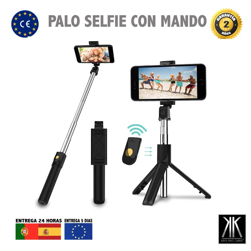 Palos selfie con tripode bluetooth Palo Estabilizador de teléfono Blog Stick Grabación de Vídeo Anti-vibración mando a distancia