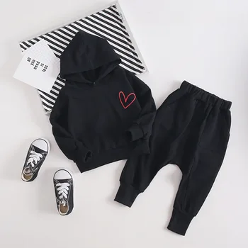 

Spring Autumn Children Baby Boy Girl Cotton Clothes Casual Hooded Shirt Pants 2pcs/Set Toddler Fashion Clothing Infant Tracksuit
