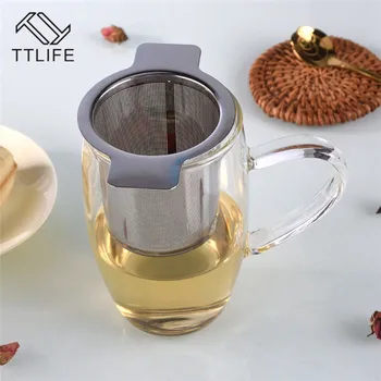 

TTLIFE Tea Leaf Spice Filter Drinkware Mesh Tea Infuser Tea Strainer Teapot Stainless Steel Loose Kitchen Accessories Reusable