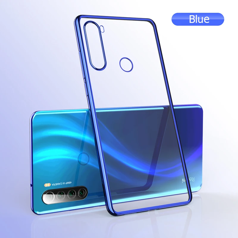 Чехол для Xiaomi Redmi Note 8 T Роскошный чехол с лазерным покрытием Xiomi мягкий прозрачный
