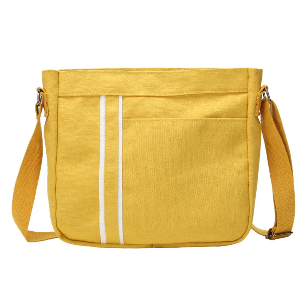 

Fashion Hasp Solid Color Women Messenger Bag Female Canvas Student Large Capacity Shoulder Messenger Bag Small Square Bag