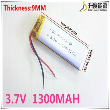 

3.7V,1300mAH,[902360] Polymer lithium ion / Li-ion battery for TOY,POWER BANK,GPS,mp3,mp4,cell phone,speaker