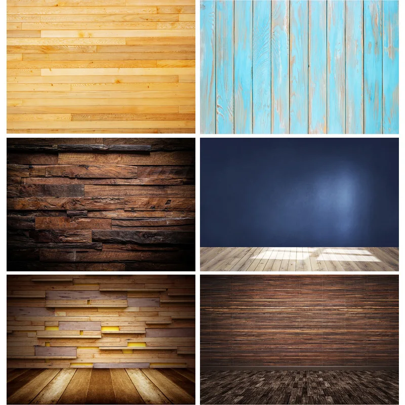 

Retro Wood Board Floor Baby Shower Newborn Pet Food Portrait Backdrop Photography Background Photo Studio Props 21809OBU-01