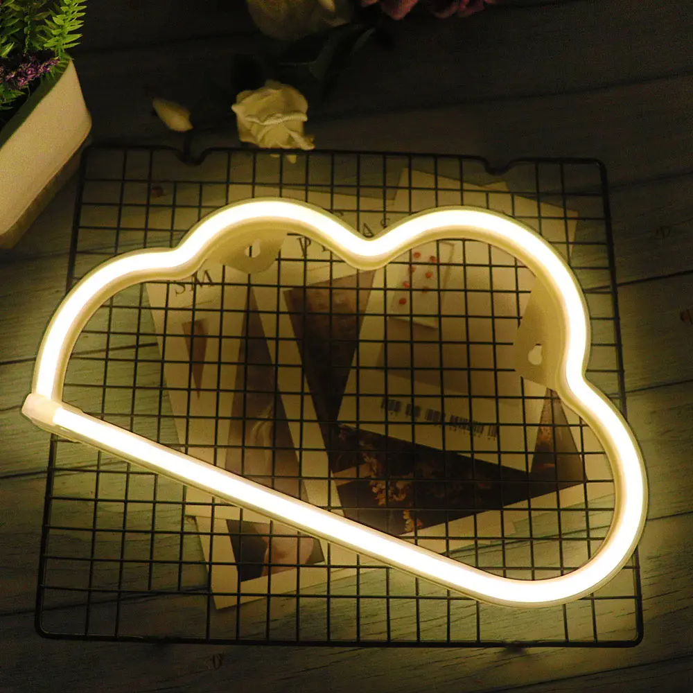 Креативный светодиодный неоновый светильник, знак «сердце любви», украшение для свадебной вечеринки, неоновая лампа на День святого Валентина, юбилей, домашний декор, ночная лампа, подарок - Испускаемый цвет: Cloud Warm