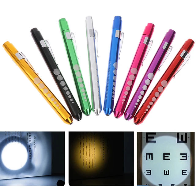 Medical LED Pen Torch Nurses Doctor Eye Examination Light Pupil Gauge First  Aid