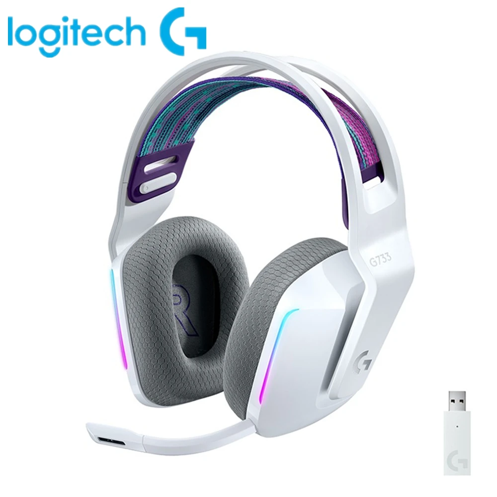 Logitech G733 LIGHTSPEED Wireless RGB Gaming Headset PRO-G DTS Headphone:X 2.0 surround sound for PC Windows macOS PlayStation |