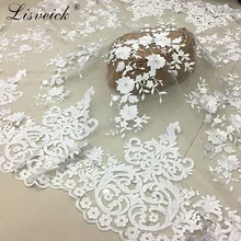 1 ярд качество стиль изысканное свадебное платье кружевная ткань Великолепная сетка тюль вышивка кружева для свадьбы вечернее платье