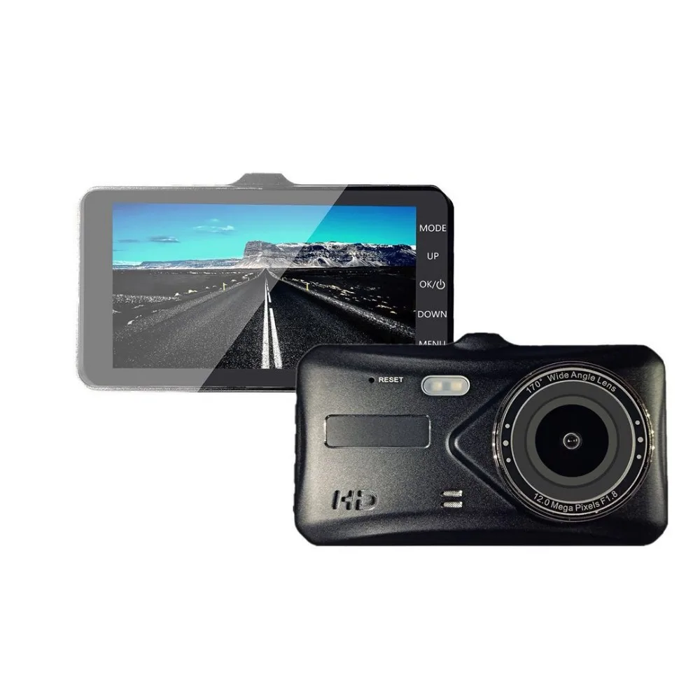 Car Follower 4" Full HD 1080P Car DVR IPS Car Camera Dual Lens Dash Cam G-sensor Parking Front+Rear View Camera Video Recorder