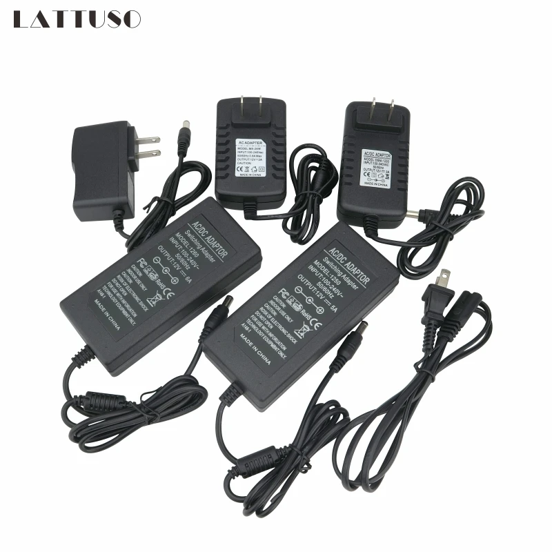 

Power Adapter Supply AC 110V/220V To DC 12V 12 Volts EU US Lighting Transformer 1A 2A 3A 5A 6A LED Strip Power Adapter
