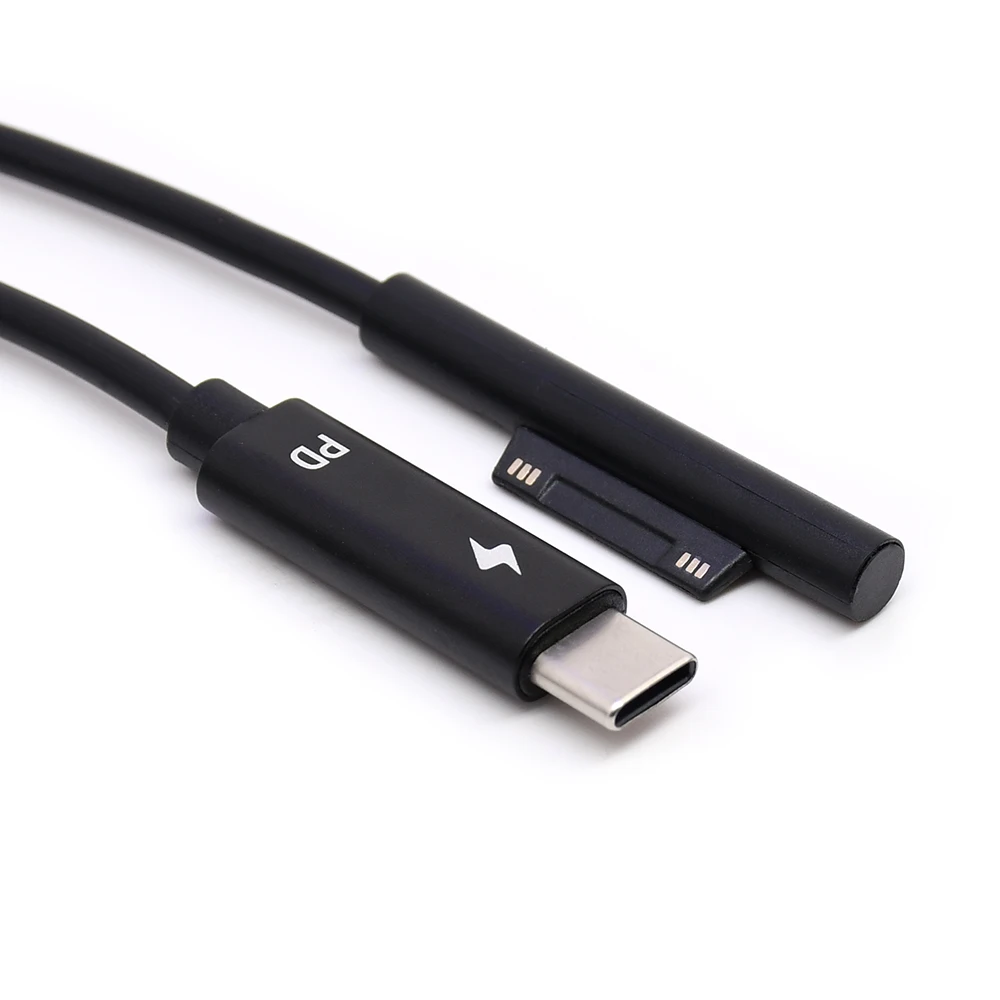 

DC 12-15V Type C USB-C to Surface Pro3 Pro4 Pro5 Pro6 Book Charge Cable 1.8m