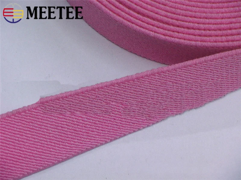 Meetee 9 метров 25 мм утолщенная эластичная лента нейлоновая резиновая эластичная тесьма для юбки брюки DIY костюм пояс Швейные аксессуары EB028