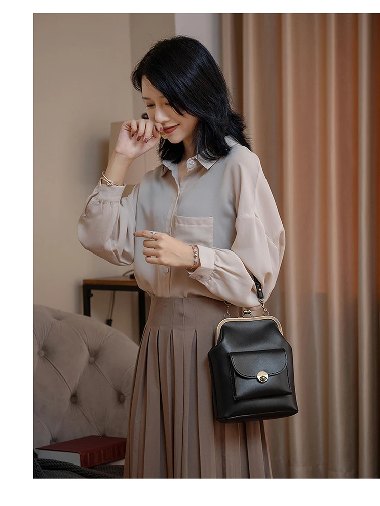 kiss lock shell bag bags pu leather women shoulder crossbody women's handbags (14)