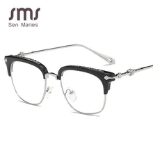 Оптические очки женские мужские прозрачные оправы для очков простые линзы Модные женские металлические очки для глаз кошки оправа