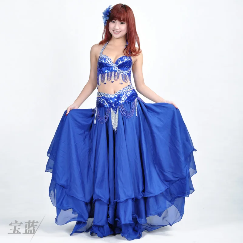 Royal blue 2 шт./компл. костюмы для танца живота Восточные Танцевальные Костюмы для танца живота карнавальные танцевальные костюмы# DP0101 - Цвет: Royal blue