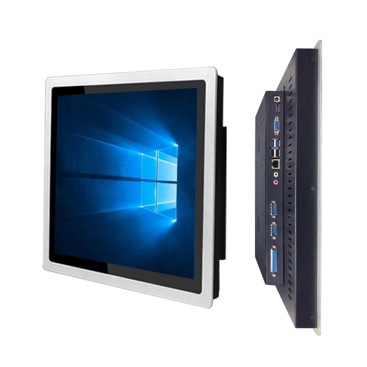 10 12 15 Inch Embedded Industrial Computer All in One PC Panel with Capacitive Touch Screen Core i3-7100U WiFi for Win10 Pro 1