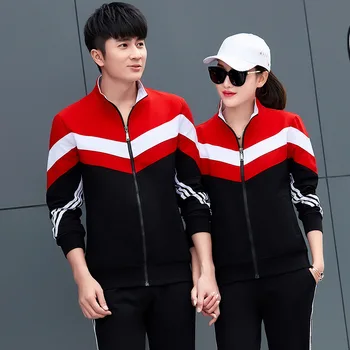 

Women Men Sporting Suit Zip Up Jacket Loose Sweatshirt+sweatpant Jogger Training Athletic Outfit Workout Casual Set Sportswear