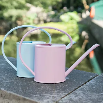 

New Fashion Plastic Candy Color 1.3L Multi Meat Potted Balcony Office Mini Long Spout Watering Pot Garden Plant Care Tools