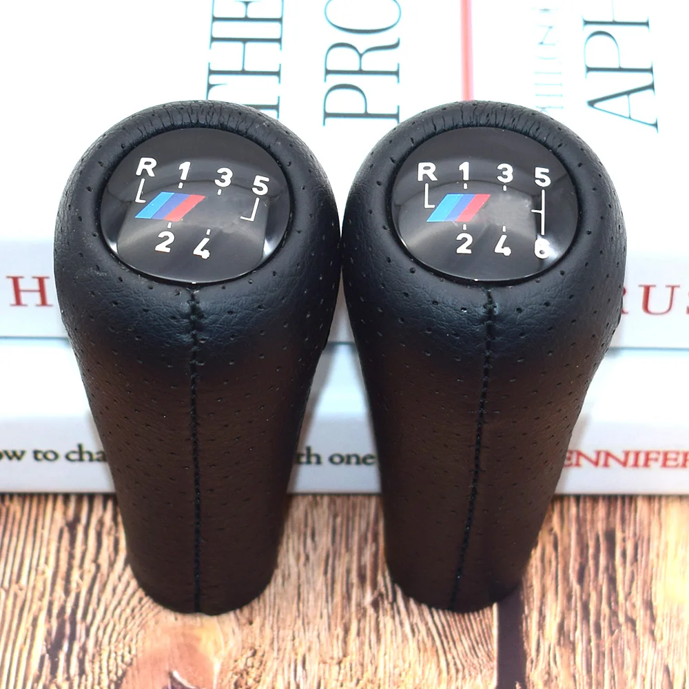 

Genuine Leather Gear handle For BMW E46 accessories E60 1 3 5 6 Series E36 E30 E92 E91 E90 X1 X3 X5 With M logo gear shift knob