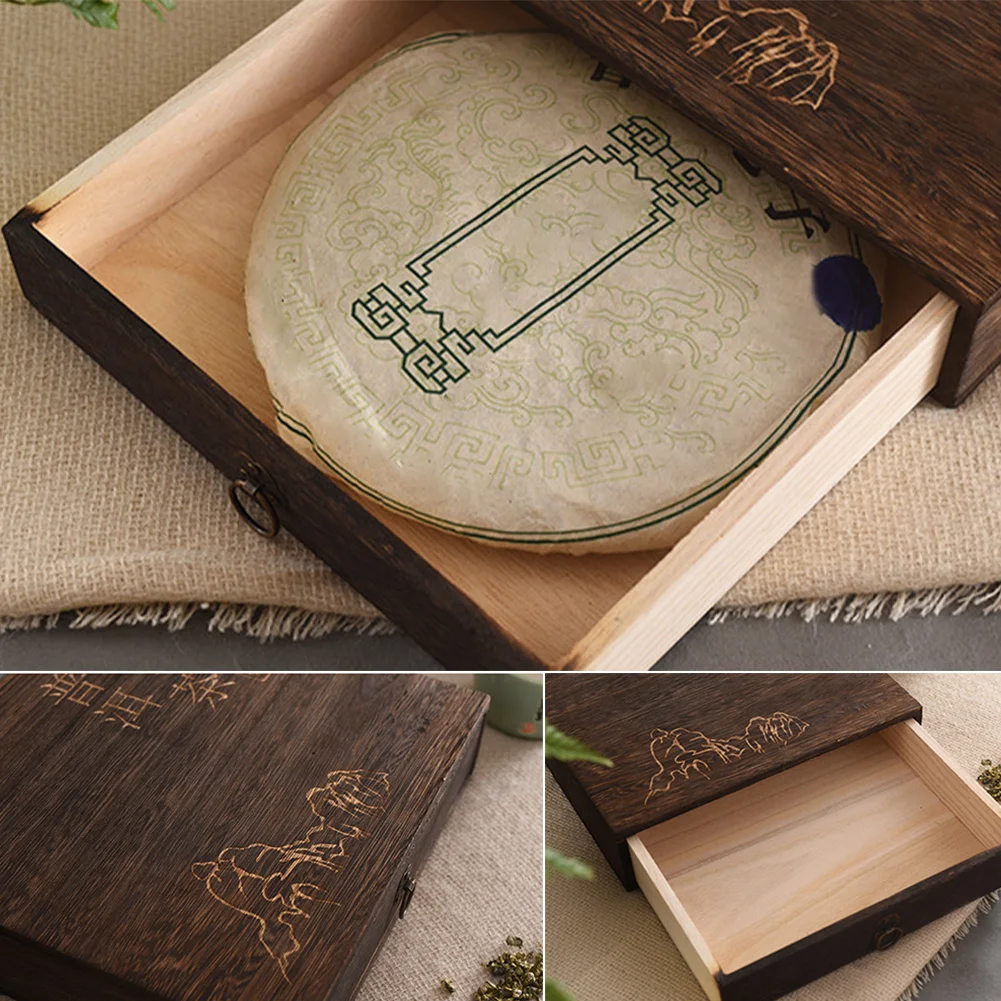 Канистра элегантные аксессуары квадратная откидная крышка портативный органайзер для хранения деревянный подарок коробка для чая посылка винтажные травы ювелирные изделия