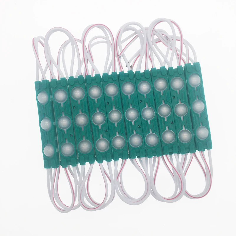 LED Modules 100pcs DC12V 3 LED Module Injection Waterproof IP67 Decorative 2835 Hard Strip Bar Light Lamp White Red Green Blue