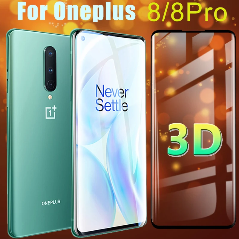 Защитное стекло для oneplus 8 pro закаленное one plus 8pro 1plus защитная пленка изогнутая 3d