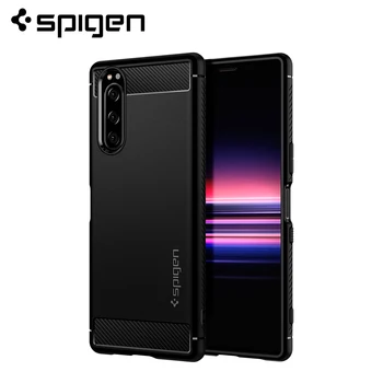 

Spigen Rugged Armor Case for Sony Xperia 5 - Matte Black Flexible Anti-Slip Drop Resistance Cases & Covers