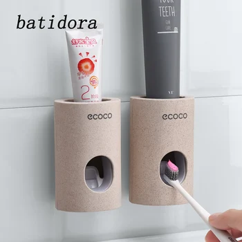 

Automatic Toothpaste Dispenser Toothbrush Dust-proof Holder Wall Mount Stand Bathroom Accessories Set Toothpaste Squeezers Toot
