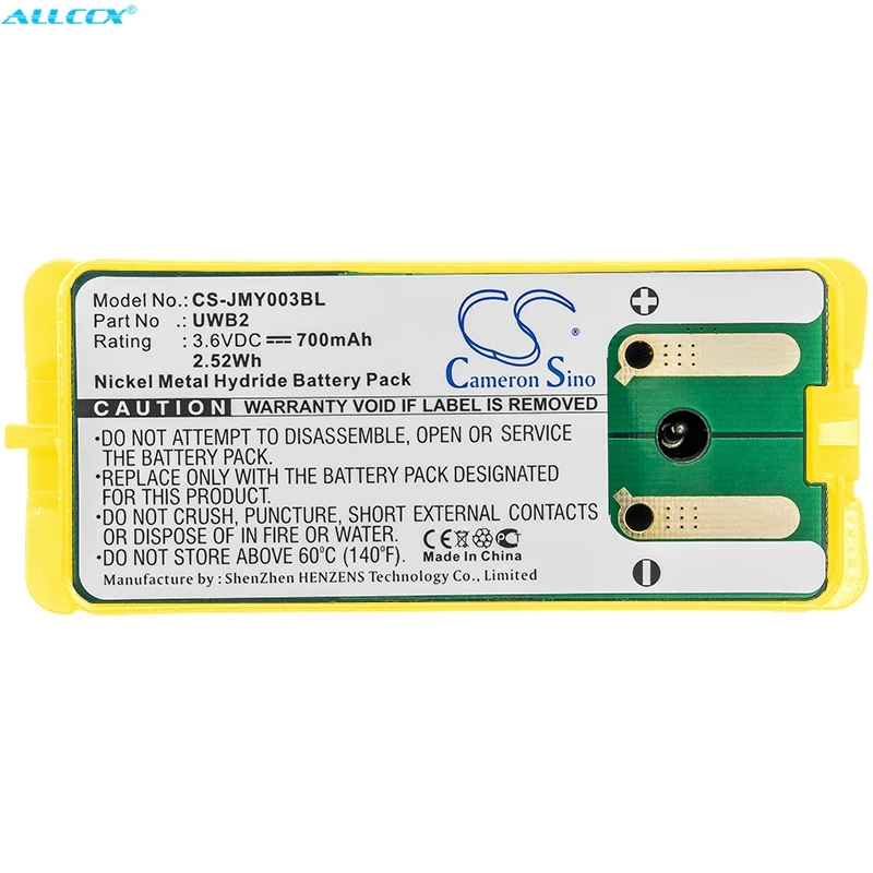 Cameron Sino 700mAh Аккумулятор UDB2 для JAY A003 имеет модульный промышленный радиопульт