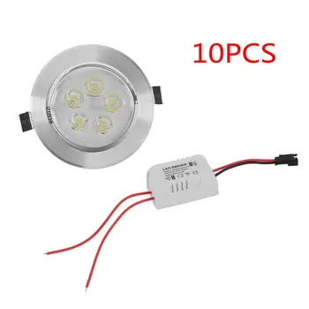 

5W 10Pcs Bright Decorative Ceiling Lamp Light LED Recessed Spotlight Bulb Downlight For Living Room Bedroom Kitchen