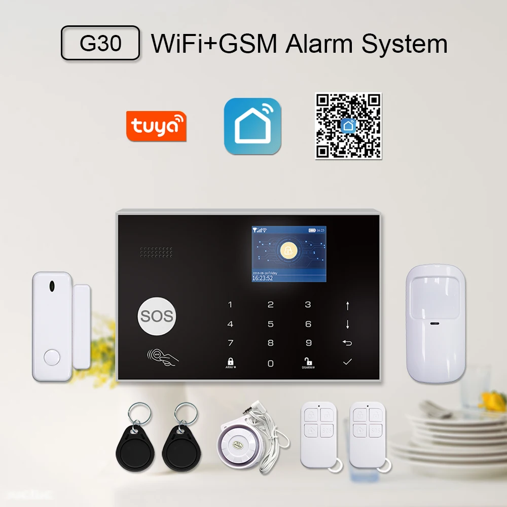 Система охранной сигнализации KOOGOGO Tuya Wi-Fi Gsm 433 МГц Управление приложениями