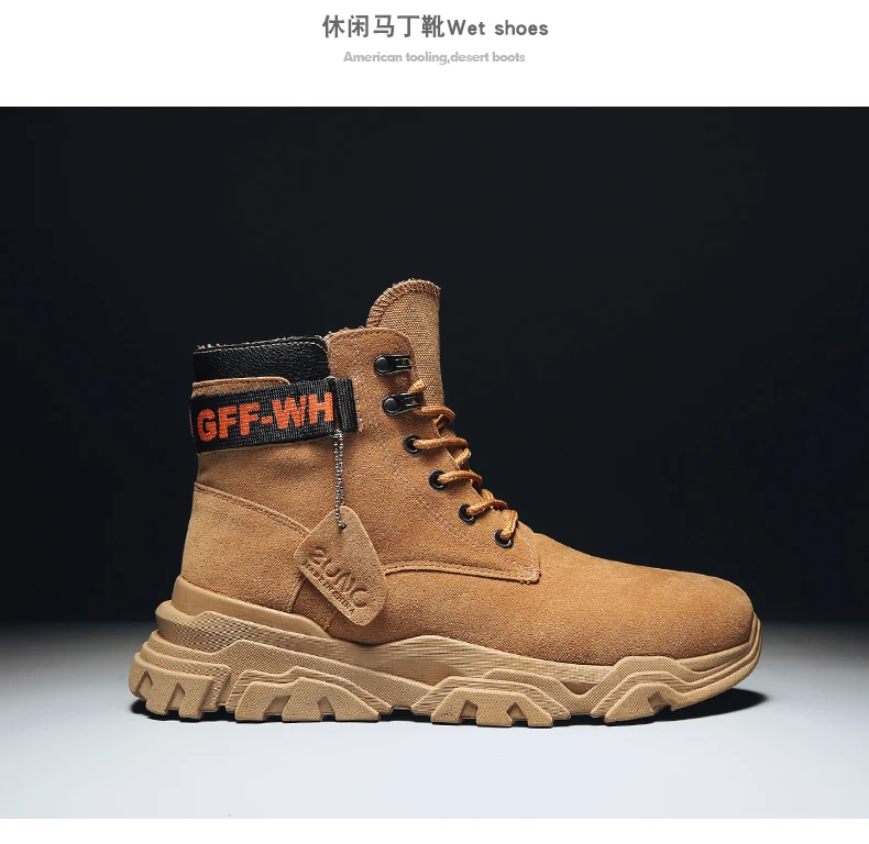 NIKEzi/зимние теплые высокие мужские винтажные туфли в форме, обувь для спорта и отдыха, для прогулок, Молодежные мужские кожаные ботинки Martens, обувь, кроссовки