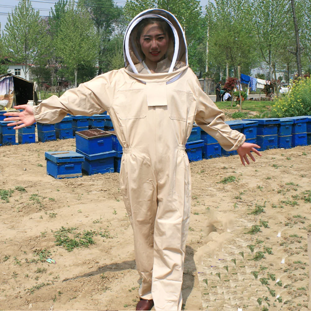 Мужская Защитная передняя молния садовая складная Одежда Костюм пчеловода утолщенная хлопчатобумажная ткань домашняя куртка для всего тела пчелиная Экипировка Мужская t