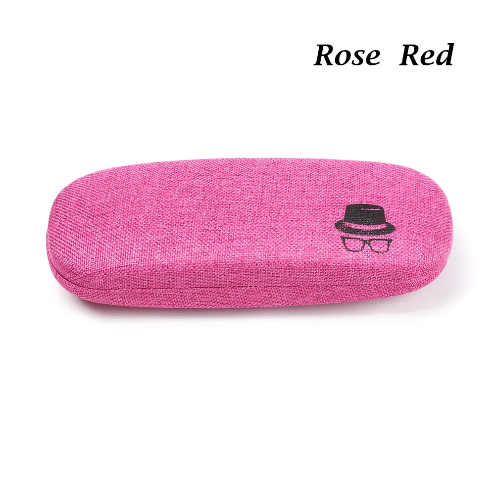 Кожаный Чехол для очков унисекс, жесткий защитный чехол для очков, переносной футляр для хранения солнцезащитных очков, подарочная коробка - Цвет: D rose red