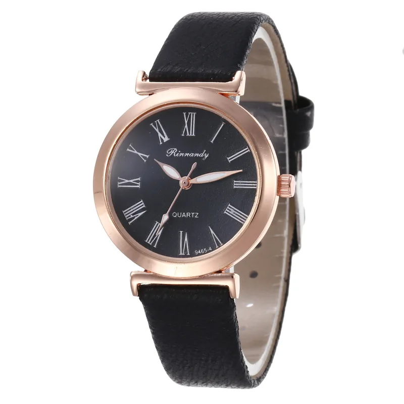 

Hot New Style Roman Numerals-Style Versatile Fashion Leather Watch WOMEN'S Artistic Simple Watch