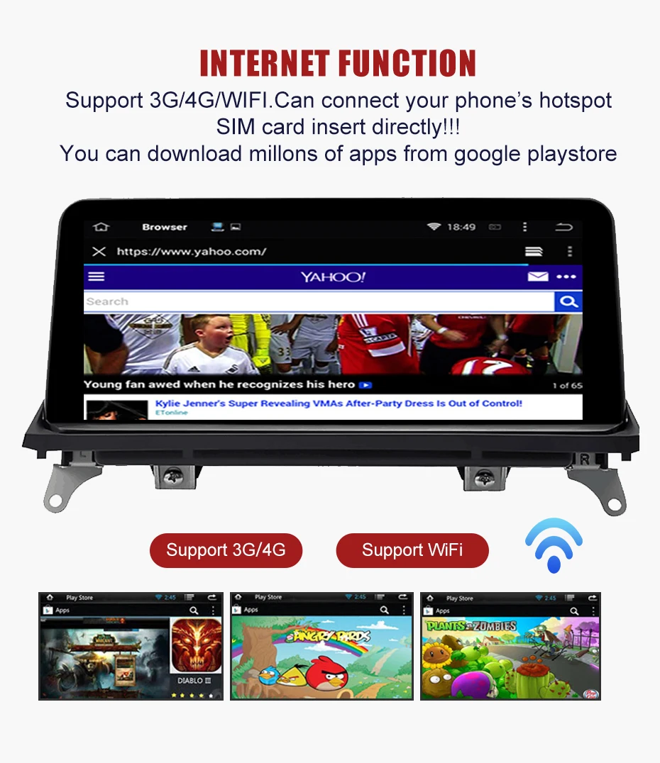 Clearance KANOR 10.25inch ID7 4G+64G Android 9.0 car multimedia player gps navigation for BMW X5 E70 X6 E71 with CIC CCC system 2007-2013 4 Clearance KANOR 10.25inch ID7 4G+64G Android 9.0 car multimedia player gps navigation for BMW X5 E70 X6 E71 with CIC CCC system 2007-2013 4